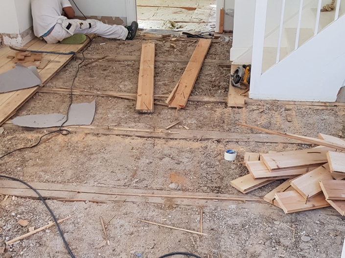 Renovering af gulv i privatbolig